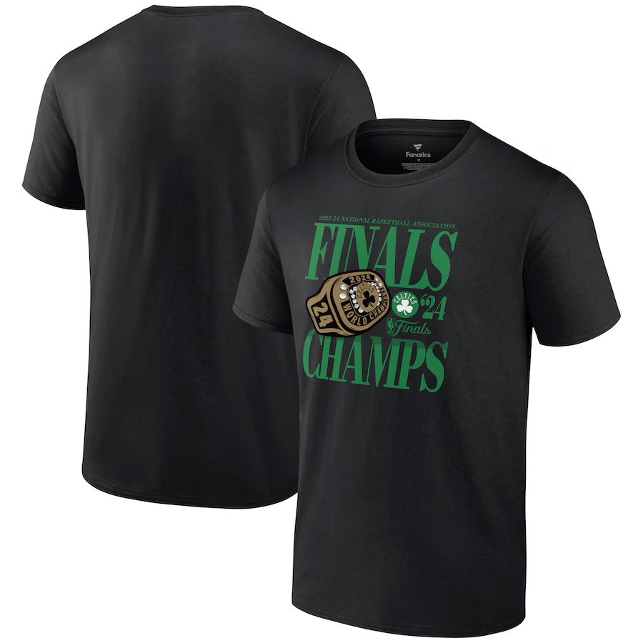 Men NBA Boston Celtics  2024 Champions T shirts black style 7